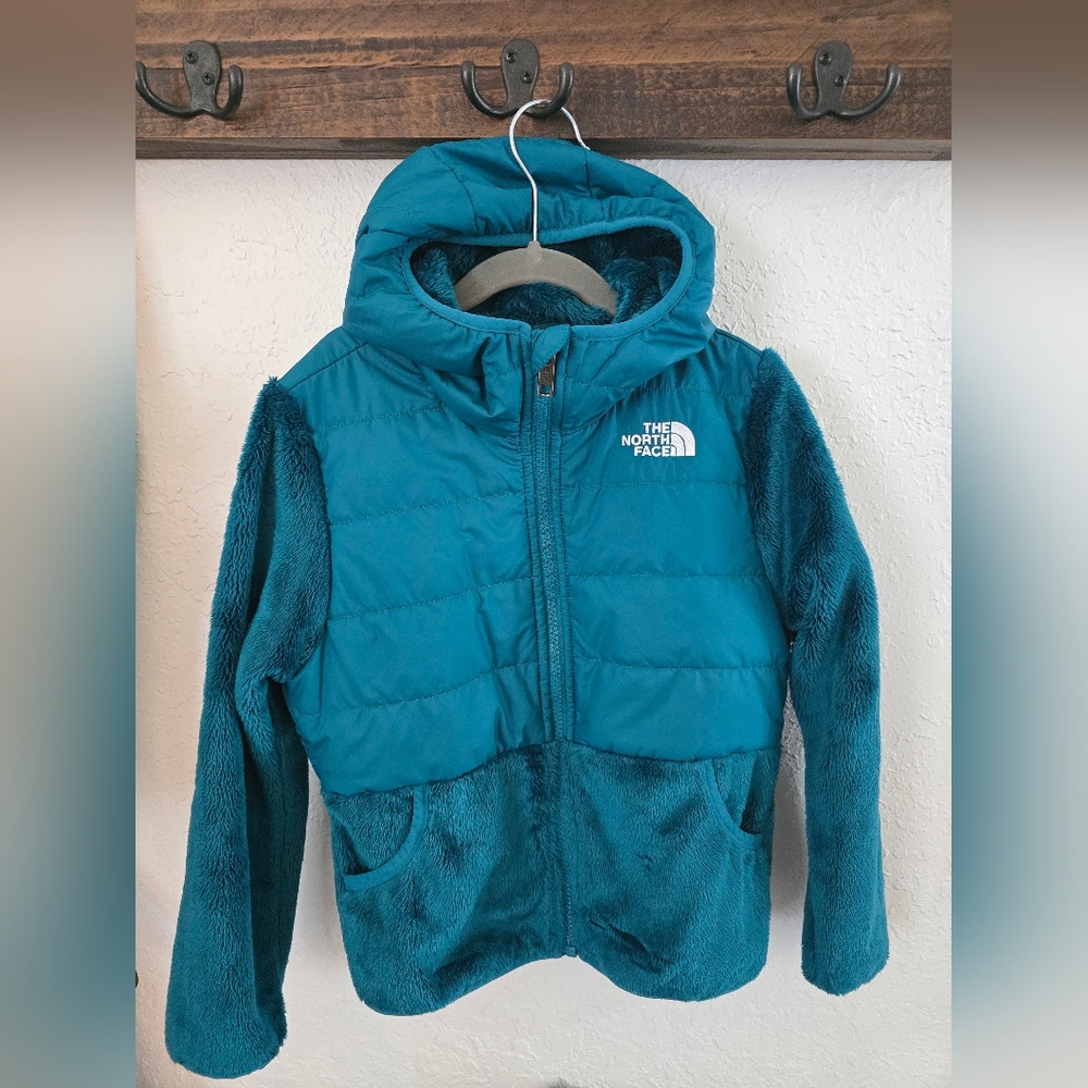 North Face Girl's Sherpa Mashup Jacket Harbor Blue Size S